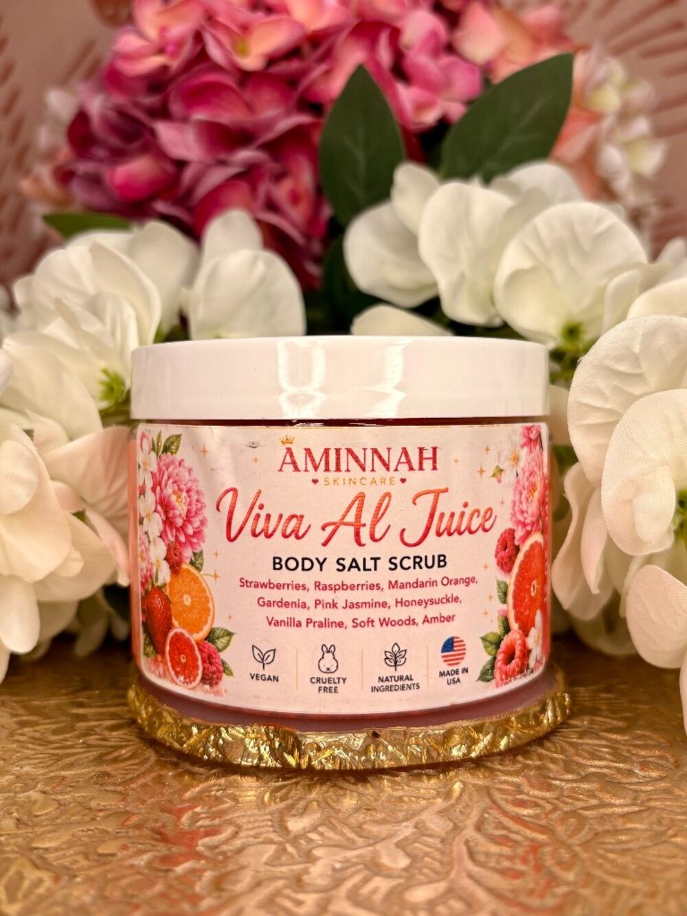 NEW Limited Edition - Aminnah Viva Al Juice Body Salt Scrub 12 oz